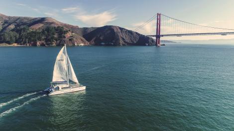 加州旧金山的帆船运动