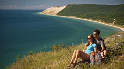 Sleeping Bear Dunes hike in Traverse City, Michigan Sleeping Bear Dunes hike in Traverse City, Michigan