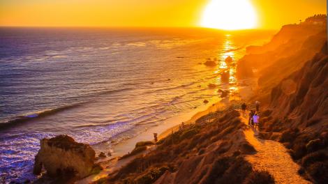 Sunset at the beach in Los Angeles
