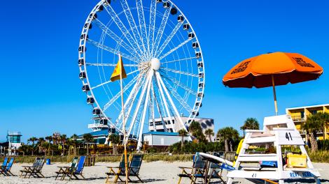 SkyWheel ride on the boardwalk at Myrtle Beach, South Carolina SkyWheel ride on the boardwalk at Myrtle Beach, South Carolina