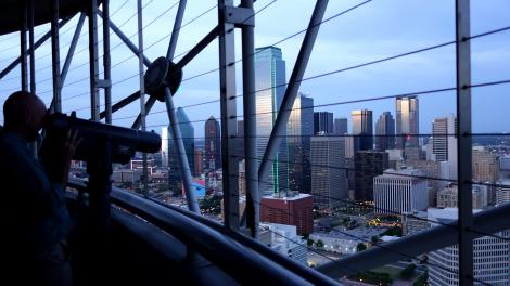 View of downtown Dallas, Texas from the GeoDeck at Reunion Tower View of downtown Dallas, Texas from the GeoDeck at Reunion Tower