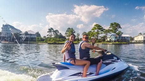 Jet-skiiing in Orange Beach, Alabama