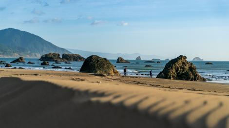 俄勒冈海岸边的战斗岩石公园 俄勒冈海岸边的战斗岩石公园