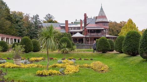 纽约卡南代瓜风景如画的 Sonnenberg Gardens 花园与 Mansion State Historic Park 公园 纽约卡南代瓜风景如画的 Sonnenberg Gardens 花园与 Mansion State Historic Park 公园