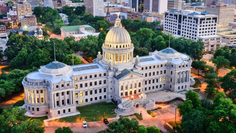 位于密西西比州杰克逊市的密西西比州议会大厦