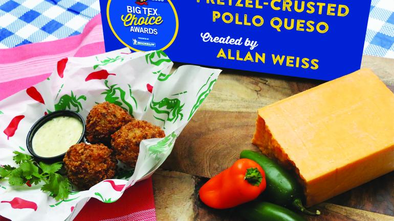 Chicken and cheese – rolled, spiced and deep-fried – is a delicious award-winner at the State Fair of Texas in Dallas