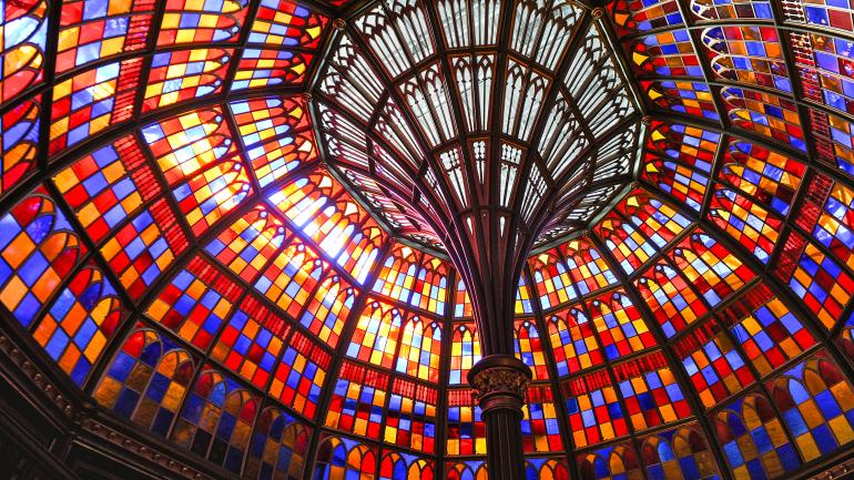 路易斯安那州巴吞鲁日旧州议会大厦的彩绘玻璃设计 路易斯安那州巴吞鲁日旧州议会大厦的彩绘玻璃设计