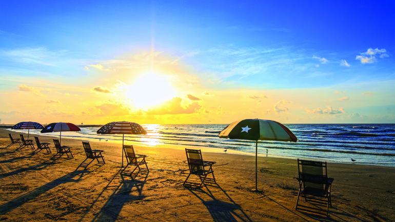 Galveston Island at sunrise Galveston Island at sunrise