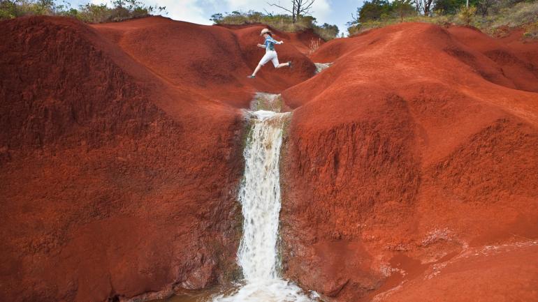 可爱岛威美亚峡谷的景观
