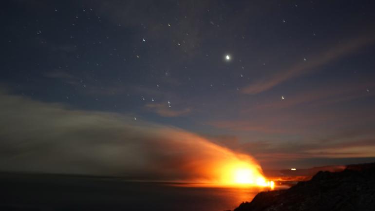 观赏夏威夷火山国家公园上空的浩瀚星空