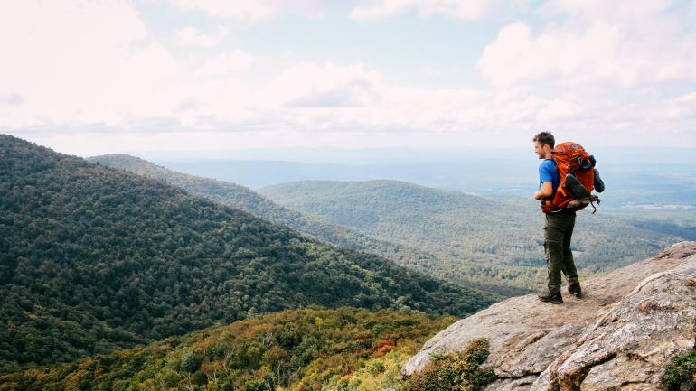 绿山国家森林的户外探险