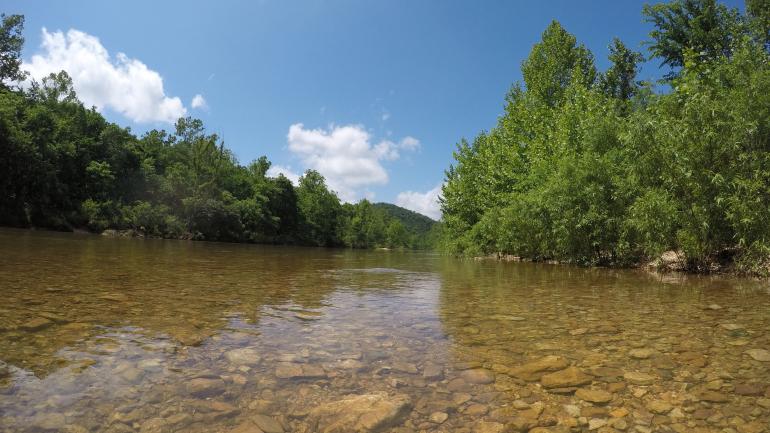 艾可布拉夫州立公园内清澈的水流