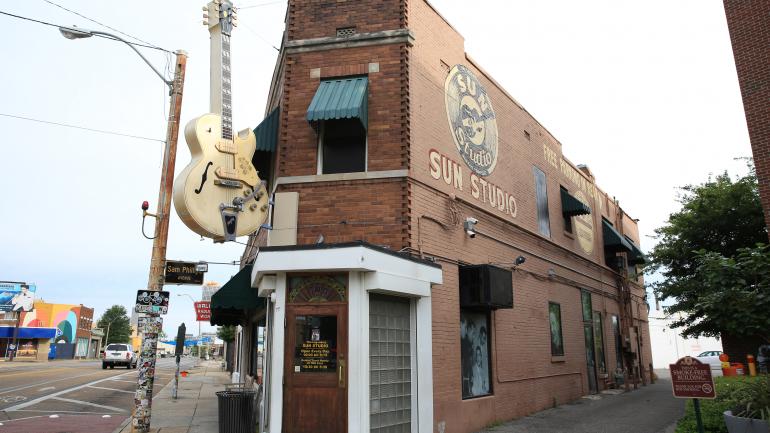 太阳工作室外景，这是猫王录制第一首歌的地方