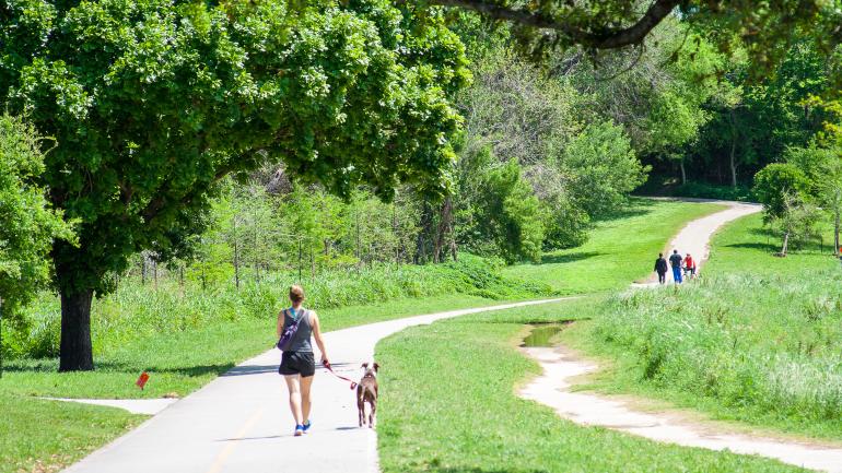在布法罗河口公园,沿美丽小径徒步远足 在布法罗河口公园,沿美丽小径徒步远足