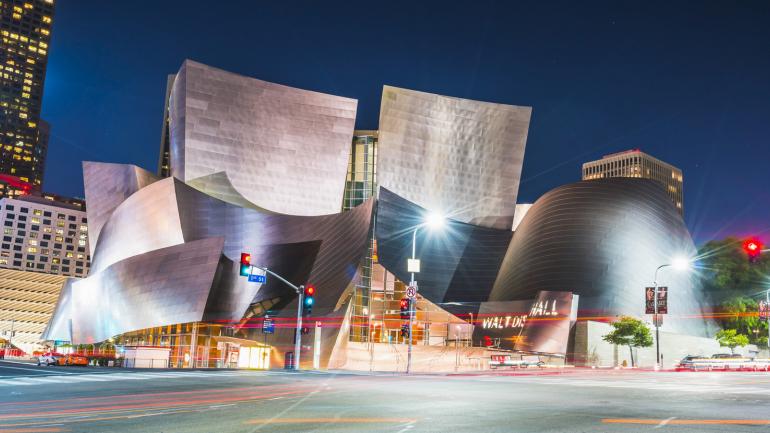位于加州洛杉矶的华特迪士尼音乐厅 位于加州洛杉矶的华特迪士尼音乐厅