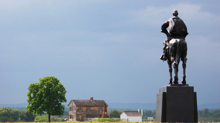 马纳萨斯战地的托马斯杰克逊雕像