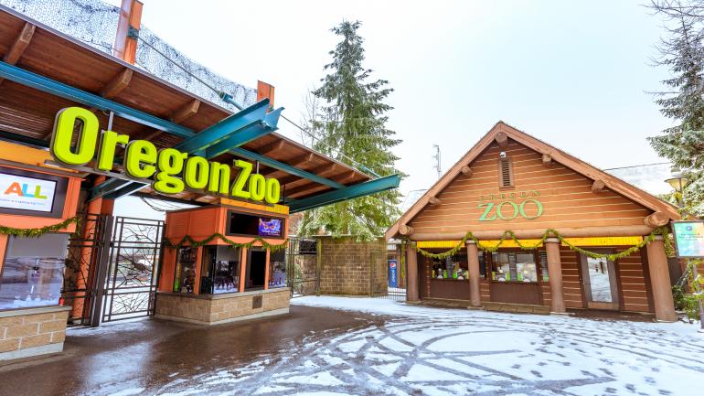 俄勒冈动物园入口冬景