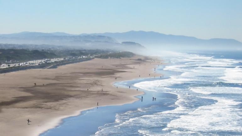 大洋海滩迷人的海岸 大洋海滩迷人的海岸