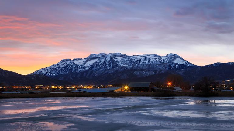希伯山谷的日落