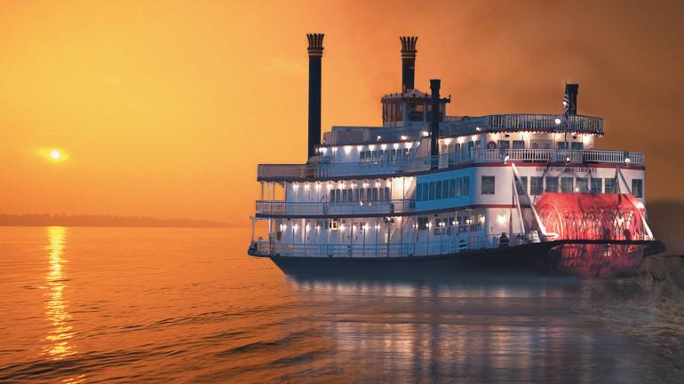 BB Riverboat 游船的 Belle of Cincinnati 号顺流而下