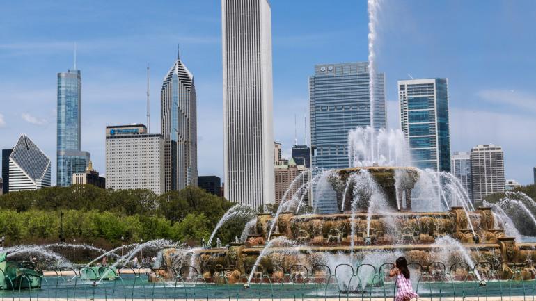 在格兰特公园的白金汉喷泉