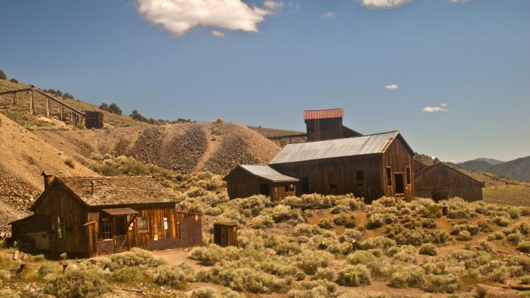 Berlin-Icthyosaur州立公园内废弃的淘金镇 Berlin-Icthyosaur州立公园内废弃的淘金镇