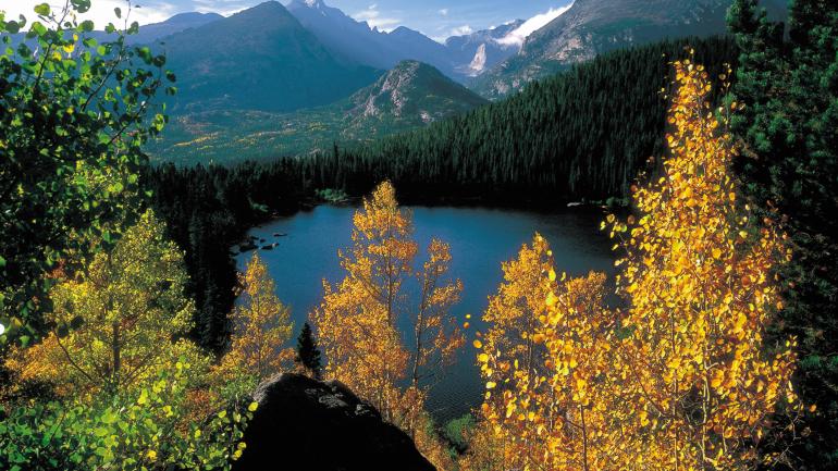 秋季的落基山国家公园