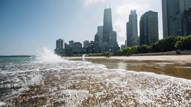 密歇根湖的湖岸