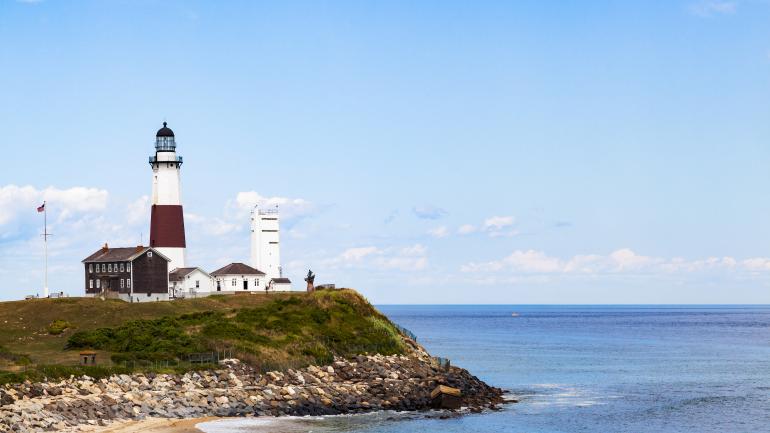 蒙托克灯塔,宁静的一天  蒙托克灯塔,宁静的一天