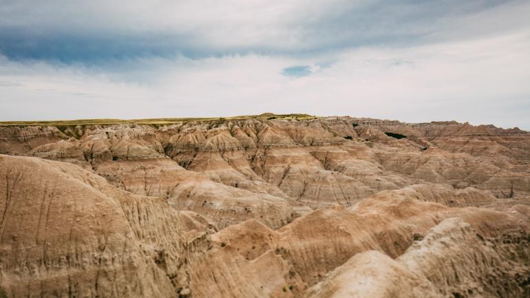 恶地国家公园中的独特地形 恶地国家公园中的独特地形