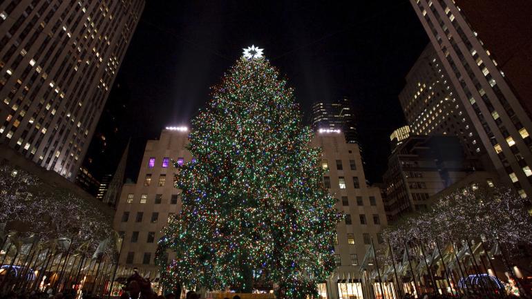 洛克菲勒中心的圣诞树