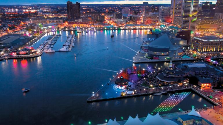 参观马里兰州巴尔的摩的内港