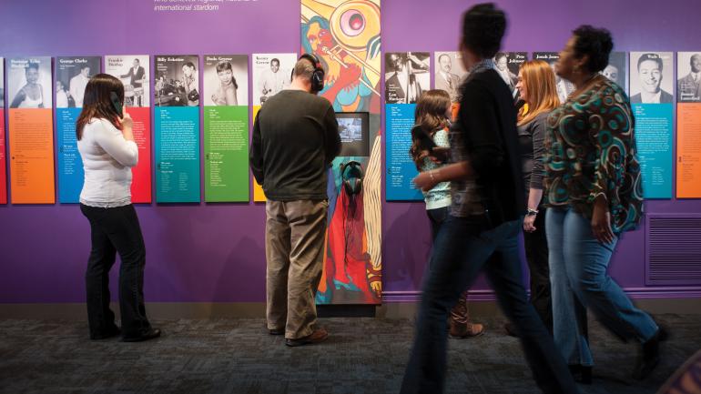 纽约州布法罗 Historic Colored Musicians Club 俱乐部内丰富多彩的博物馆展品