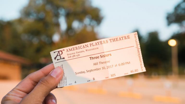 American Players Theater 剧院的门票