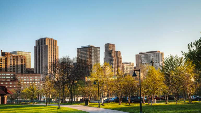 圣保罗的公园和天际线 圣保罗的公园和天际线