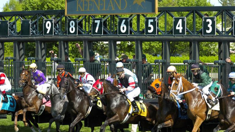 肯塔基州列克星敦市基恩兰赛马场的赛马起点 肯塔基州列克星敦市基恩兰赛马场的赛马起点