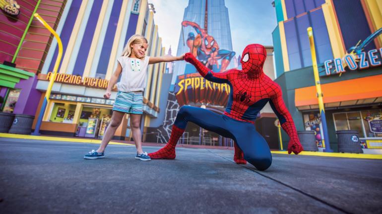 Universal’s Islands of Adventure 的蜘蛛侠见面会