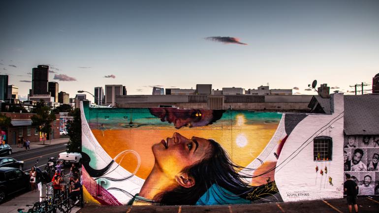 北河艺术区的一幅创意壁画 北河艺术区的一幅创意壁画