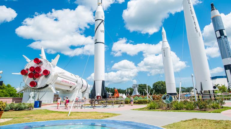 肯尼迪航天中心游览区的火箭花园