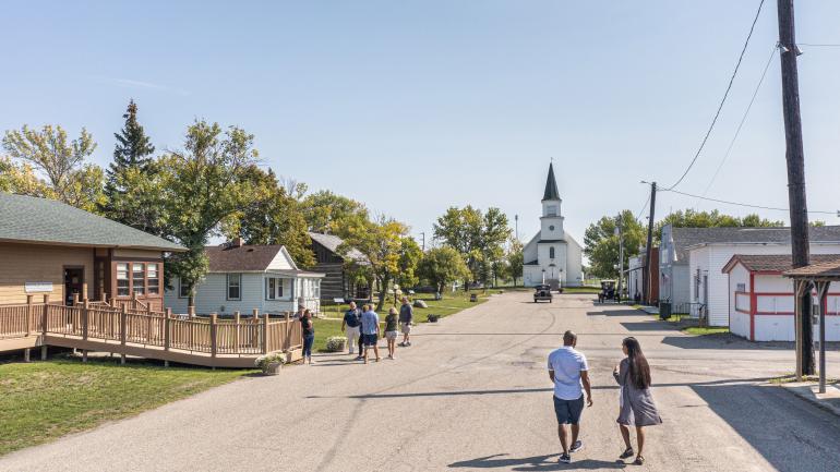 北达科他州，法戈西部先锋村风光