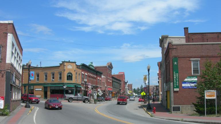 在缅因州斯科希甘的城区度过美好一天 在缅因州斯科希甘的城区度过美好一天