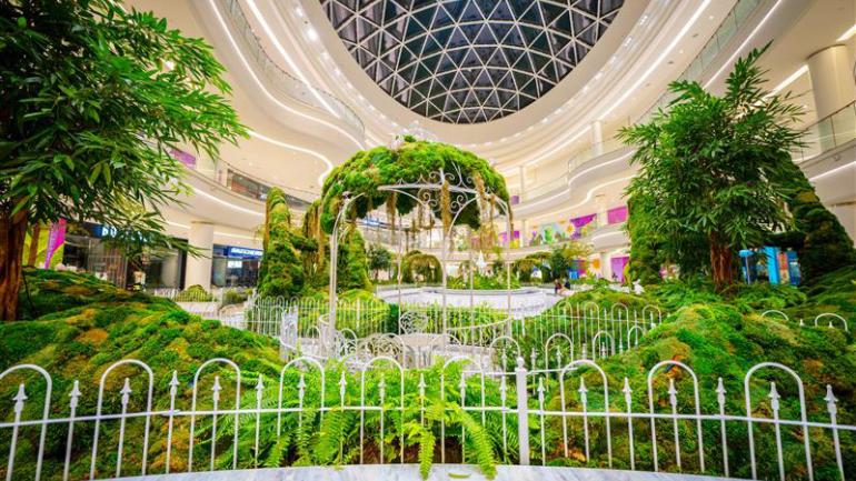 American Dream 娱乐综合商场的花园庭院