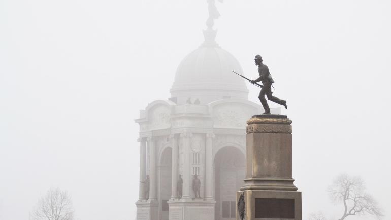 葛底斯堡国家军事公园的明尼苏达州 1 号纪念碑