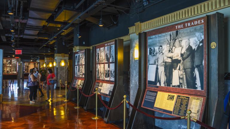 讲述帝国大厦历史和建造的丰富展览