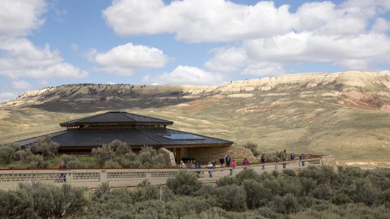 凯默勒附近的化石山国家纪念地游客中心