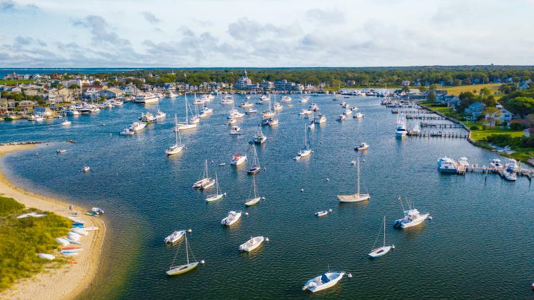 马萨诸塞州玛萨葡萄园航拍景观