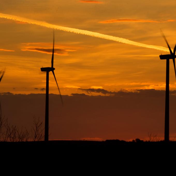 德州克莱德附近的风电场 德州克莱德附近的风电场