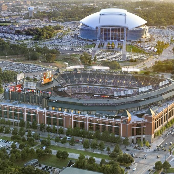 Aerial view of Dallas Cowboys Stadium Aerial view of Dallas Cowboys Stadium