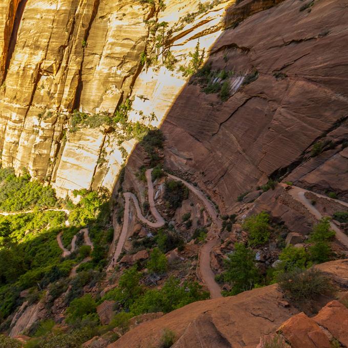 Angels Landing in Zion National Park is considered one of the world's most dangerous hikes because of its steep drop-offs and exposed edges.