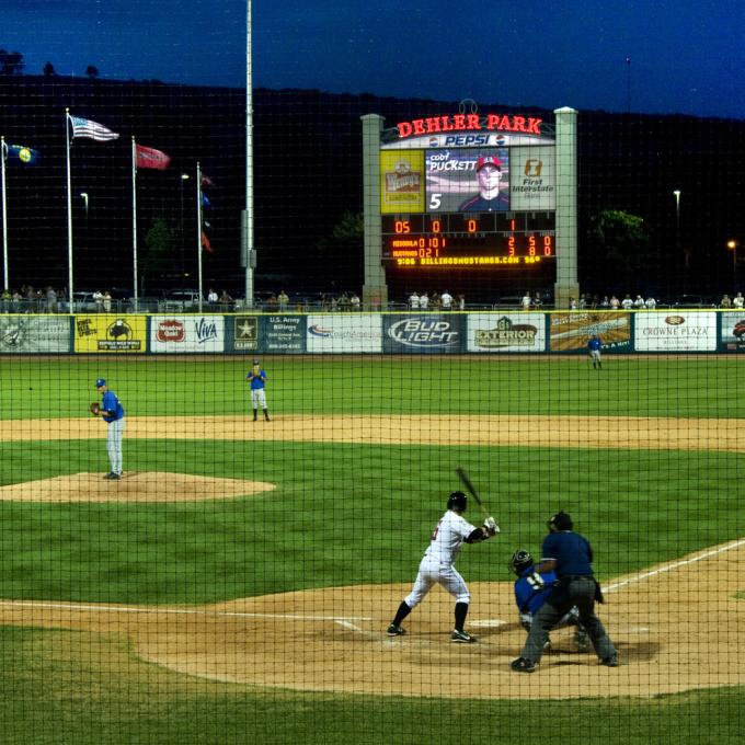 在德勒公园观看比林斯野马队比赛